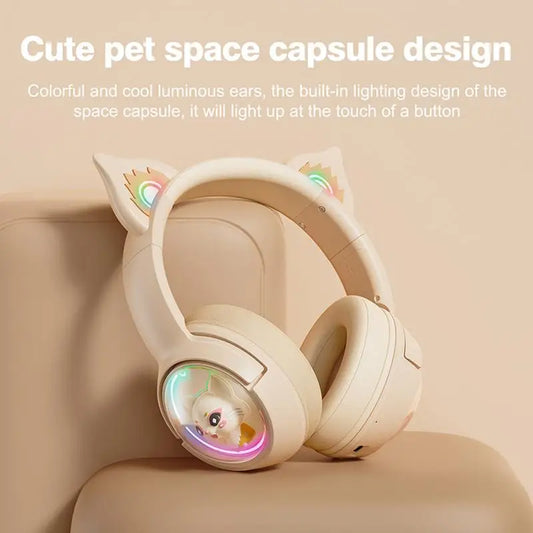 AH6 -  Cute Pet Spaceship Wireless Bluetooth Headphones