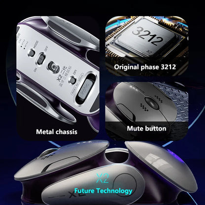 AM5 - Silent Bluetooth Mouse Metal Base Rechargeable