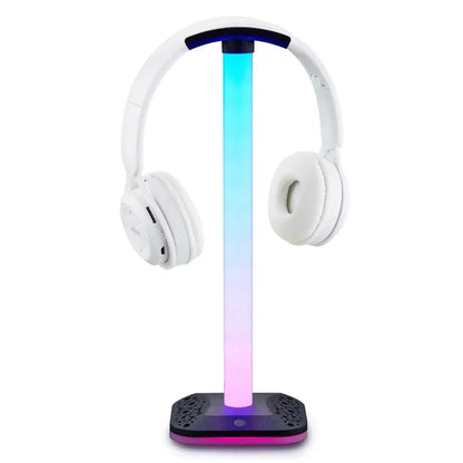 AH8 -  Headphone Stand  (LED Light Dual USB Port)