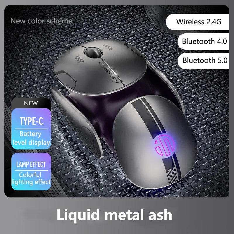 AM5 - Silent Bluetooth Mouse Metal Base Rechargeable