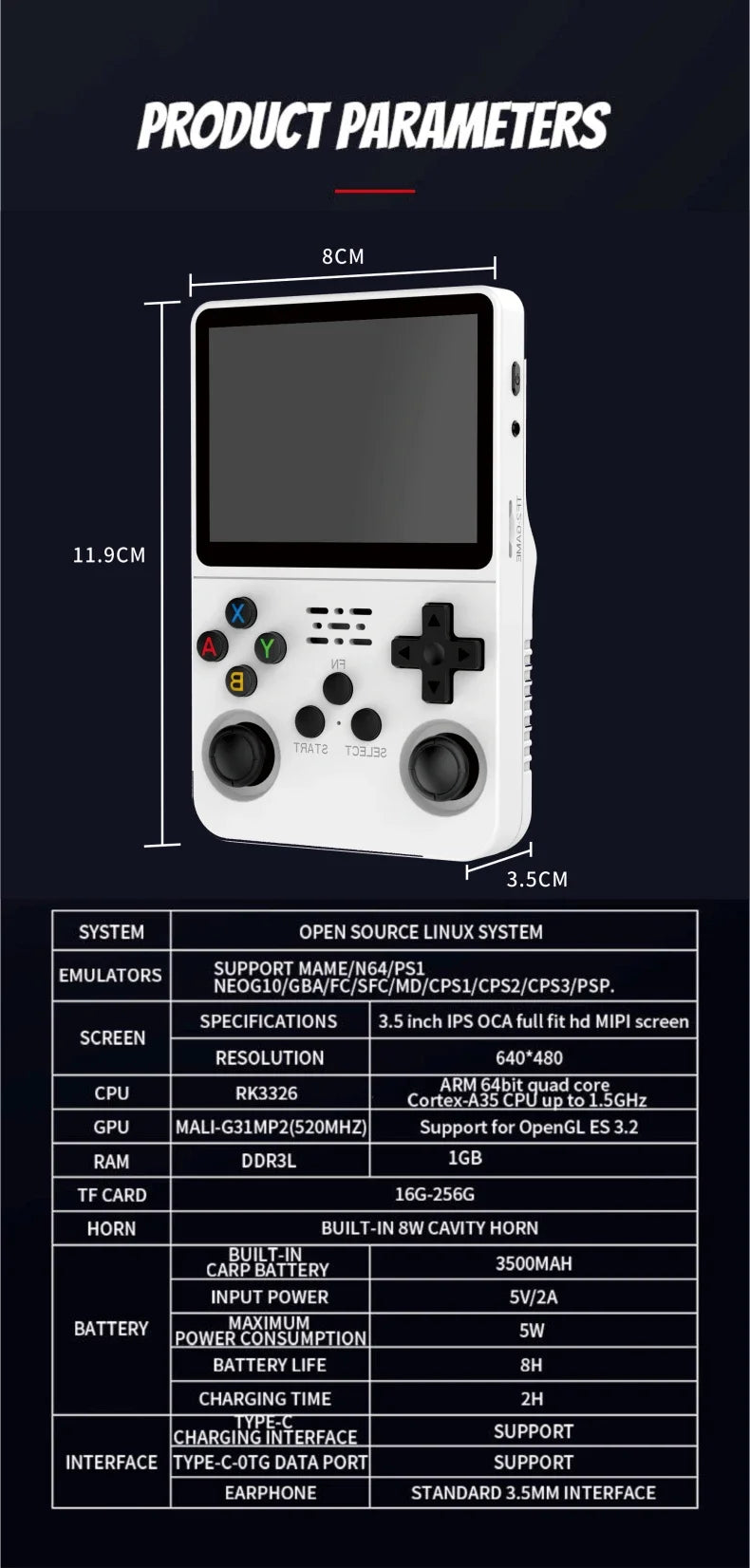 NEW R36S Retro Portable Handheld Game Console