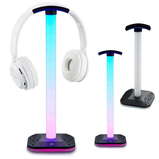 AH8 -  Headphone Stand  (LED Light Dual USB Port)